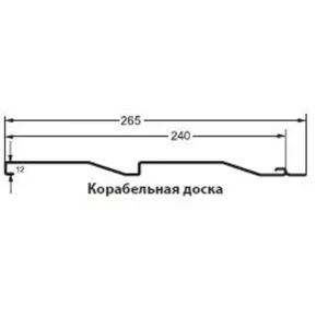М/Сайдинг Сатин RR **, Корабельная Доска, толщина 0.5 мм, размер 0,265*м2