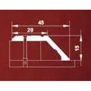 Порог АПС 010 алюминиевый 900*45*15 мм разноуровневый (32 шервуд серый)