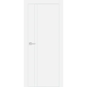 Дверь PROFILO PORTE ПХ-20 глухая, белый матовый (AL кромка хром с 4-х сторон) 80