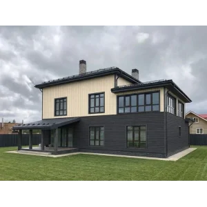 М/сайдинг Квадро брус (GL) Принт Элит Молочное дерево TwinColor толщина 0,45мм, размер 0,34*2.85 м.п. (в пленке)