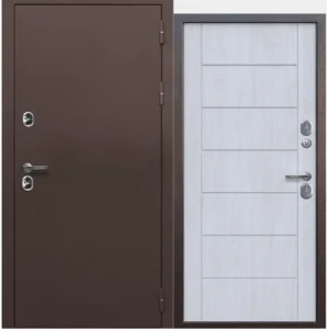 Дверь мет. FERRONI ISOTERMA 960х2050 "Пр" Металл медный антик/астана милки МДФ (с терморазрывом)