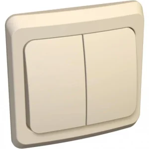 Механизм выключателя двухклавишный СП Этюд 10А крем BC10-002K Systeme Electric Механизм выключателя двухклавишный СП Этюд 10А крем BC10-002K Systeme Electric