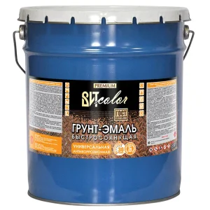 Грунт-эмаль по ржавчине быстросохнущая черная (RAL 9005) 20 кг (сушка 30мин) ВИТ color Грунт-эмаль по ржавчине быстросохнущая черная (RAL 9005) 20 кг (сушка 30мин) ВИТ color