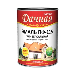 Эмаль ПФ-115 желтая (подсолнух) 0,9кг универсальная Дачная Расцвет 2917