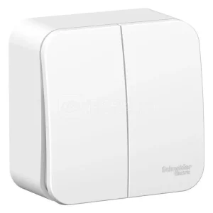 Выключатель двухклавишный ОП Blanca 10А IP20 (сх. 5) 250В с изолир. пластиной бел. SE BLNVA105011 SE Выключатель двухклавишный ОП Blanca 10А IP20 (сх. 5) 250В с изолир. пластиной бел. SE BLNVA105011 SE