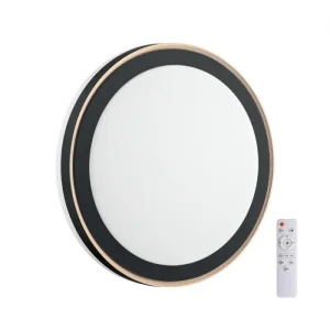 Светильник 7620/DL PALE SN 046 пластик/белый/черный/медный LED 48Вт c ДУ 3000-4200-6300К D390 IP43 пульт ДУ AKUNA