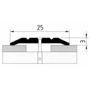 Порог АПС 001 алюминиевый 1350*25*3 мм одноуровневый (28 клен)