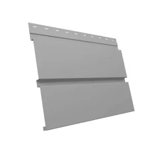 М/сайдинг Квадро брус 3D (GL) Драп ТХ RAL7004 (сигнально-серый) толщина 0,45мм, размер 0,34*2 м.п. (в пленке)