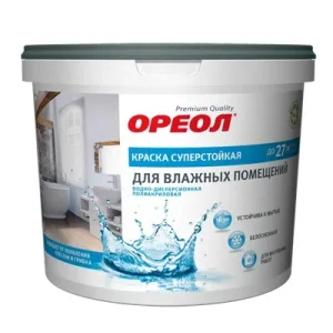 Краска Ореол ВДАК белоснежная суперстойкая для влажных помещений 3 кг 4981