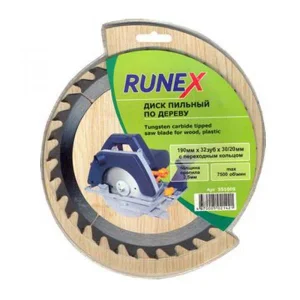 Диск пильный по дереву 190х30/20мм, 24Т, Runex