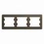 Рамка трехместная Glossa шоколад Systeme Electric GSL000803