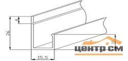 Эль-профиль алюминий неокрашенный (3,0 м)