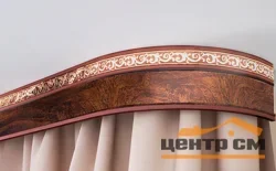 Карниз Галант NEO "Флора" с поворотами 3,0 корень ореха, 3-х рядный