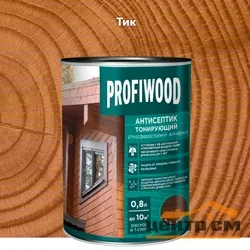 Антисептик EMPILS PROFIWOOD тонирующий "2 в 1" алкидный тик 8 кг (9,3л)