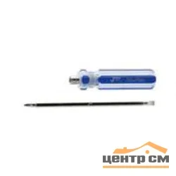 Отвертка двухсторонняя JETECH, шлицевая/крестовая, прозрачная ручка