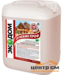 Огнебиозащита ЭкоДом ОгнеБиоПроф 11кг (малиновый цвет) 1-2 гр. огнезащиты
