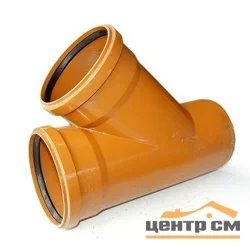 Тройник наружный 110х110мм 45гр. (кирпичный цвет)