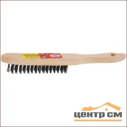 Щетка проволочная 5-рядная, STAYER "MASTER", стальная, с деревянной ручкой