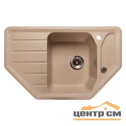 Мойка композитная GRANFEST Corner 800х500 Бежевый угловая