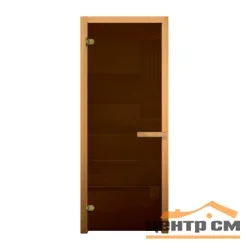 Дверь для саун ДС Cтекло бронза 1900х700 (коробка хвоя 2,5шт, петли, ручка)