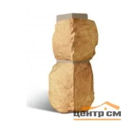 Наружный угол "Бутовый камень" 440*180*180мм толщина 43мм нормандский (Цоколь Альтапрофиль)