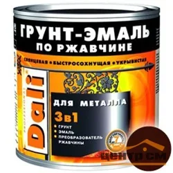 Грунт-эмаль по ржавчине 3 в 1 коричневая (RAL 8017) 2л DALI