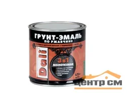 Грунт-эмаль по ржавчине с молотковым эффектом 3 в 1 DALI черная 0,75л