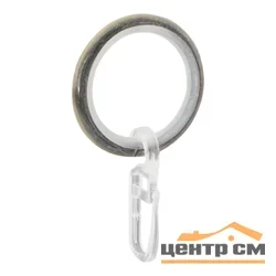 Кольцо с пластиковой вставкой d16/19мм серебро матовое 10шт