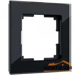 Рамка одноместная Werkel Favorit, черный, стекло, WL01-Frame-01 , W0011108