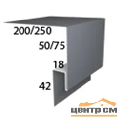 Планка околооконная сложная Velur 20 ** для М/сайдинга Блок-Хаус 250*50*3м.п.