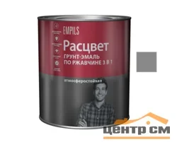 Грунт-эмаль по ржавчине 3 в 1 серая 1,9кг РАСЦВЕТ