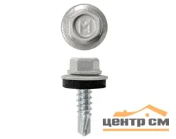 Саморез кровельный 4,8x19 сверло №2 (светлый алюминий) RAL 9006 (уп 400шт) DAXMER