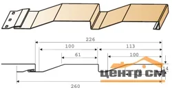 М/Сайдинг МП PE RAL **, Корабельная Доска, толщина 0.45 мм, размер 0,26*м2