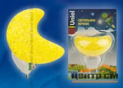 Светильник-ночник Uniel DTL-309 Месяц/YELLOW/1LED/0,1W*