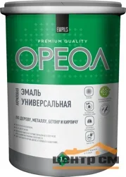 Эмаль ОРЕОЛ акриловая глянцевая белая 1,9 кг