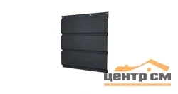Софит металлический без перфорации Сатин RAL 7024 (мокрый асфальт), 0.5мм Grandline, 0.365*3м