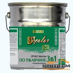 Грунт-эмаль по ржавчине 3 в 1 серая 10кг ВИТ color