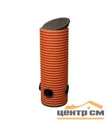 Колодец дренажный смотровой Ду 315/271, h=1 м, 4 отвода, Ø110мм (с крышкой и дном)