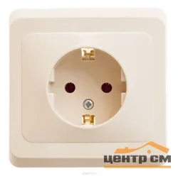 Розетка 1-местная СП Этюд 16А с заземл. крем. Systeme Electric PC16-003K