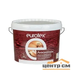 Покрытие защитно-декоративное для дерева "EUROTEX" АКВАЛАЗУРЬ (ваниль) - 9кг УФ защита, полуглянец ( Т-ра перевозки не ниже +5град)