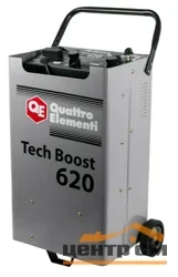 Пуско-зарядное устройство QUATTRO ELEMENTI Tech Boost 620 ( 12 / 24 Вольт, заряд до 90А, пуск до 590 А, таймер, 28 кг)