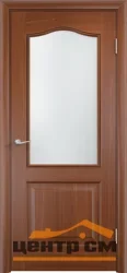 Дверь VERDA Классика итальянский орех стекло сатинато 80, ПВХ покрытие