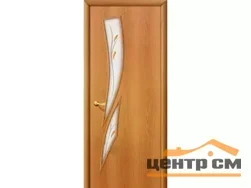 Дверь ВДК Стрелиция миланский орех стекло фьюзинг 80х200, МДФ