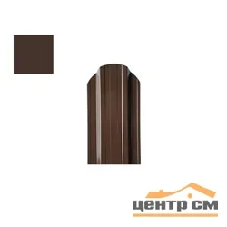 Штакетник металлический STYNERGY П-образный двусторонний фигурный 0.45 мм, PE RAL 8017 (шоколад), ширина 110мм, длина 1.5 м.п.
