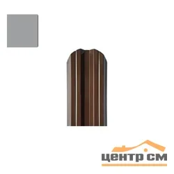 Штакетник металлический STYNERGY М-образный фигурный Эконом, PE RAL 7004 (сигнально-серый), ширина 108мм, длина 1.5 м.п.