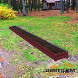 Грядка цветной полимер RAL 3005 из металлополосы 1*2м, высота 20см