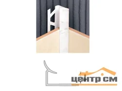 Профиль для плитки ИДЕАЛ внутренний 10 мм, белый (длина 2,5 м.п.)