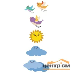 Плитка НЕФРИТ KIDS SKY из пяти настенных декоров 40*100*8мм арт.06-01-1-52-05-01-3027-0