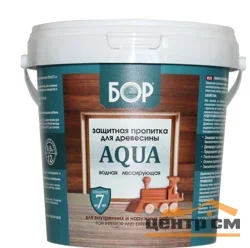 Пропитка защитная БОР AQUA для наружных и внутренних работ КРАСНОЕ ДЕРЕВО 0,9кг