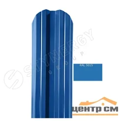 Штакетник металлический STYNERGY М-образный фигурный 0.4 мм, PE RAL 5015 (небесно-синий), ширина 108мм, длина 2 м.п.